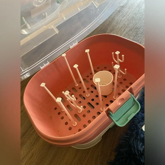 Pink and White baby bottle storage - Picture 3 of 4